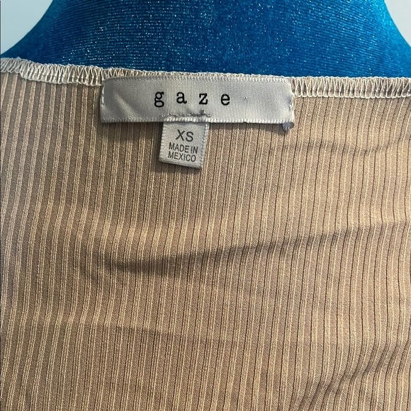 Gaze Tan Ribbed Tank Top - Picture 2 of 3